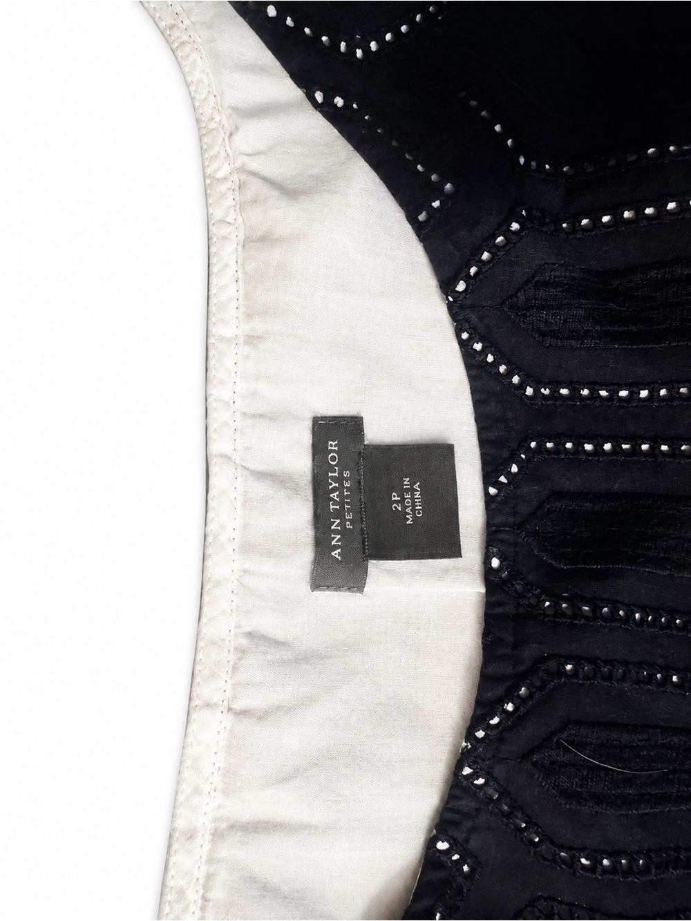 Ann Taylor Navy Crochet Lace Sleeveless Tank - Picture 6 of 6